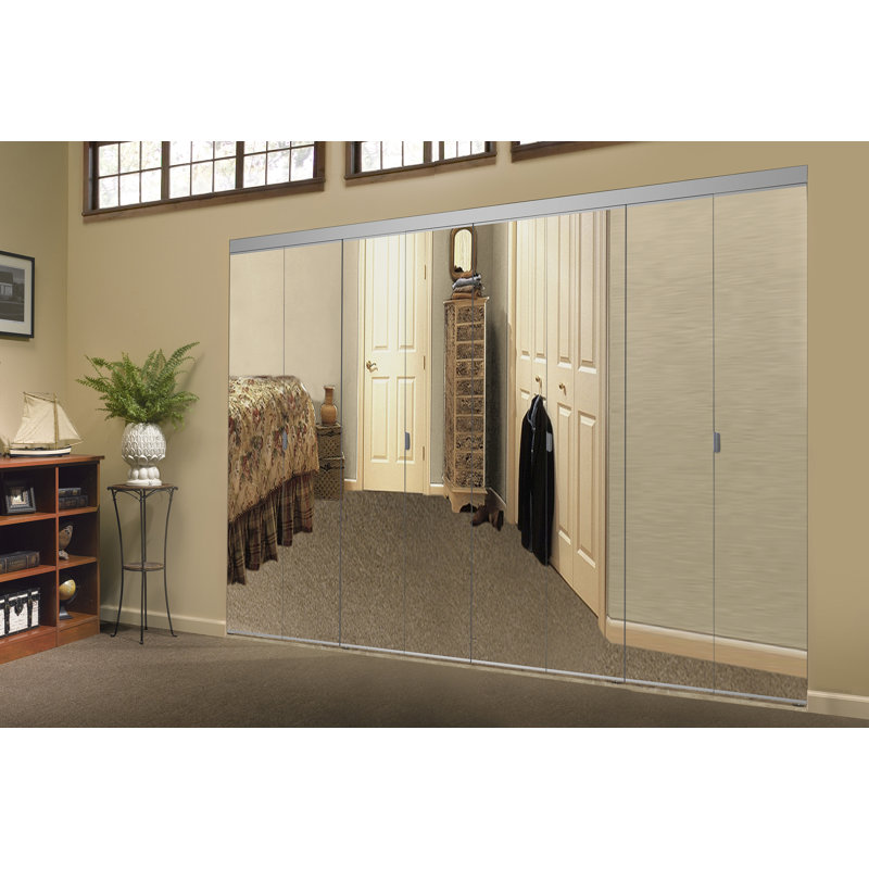 Custom Door and Mirror Beveled Edge Solid Core MDF Interior Mirrored Bi